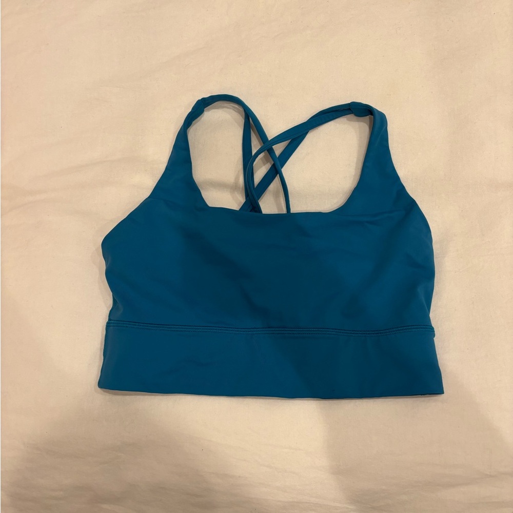 Lululemon longline energy sports bra in blue